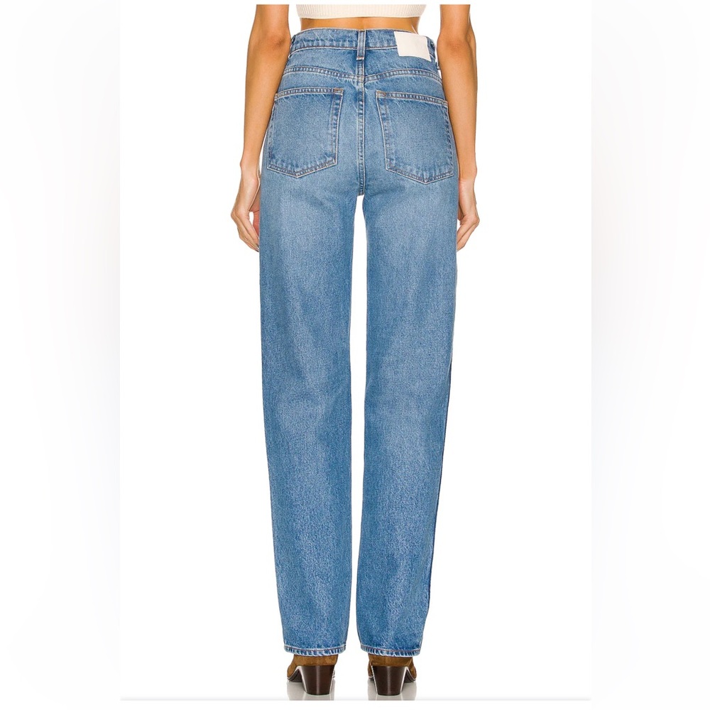 GRLFRND Sara jeans Super High Rise Slim Straight Rambla blue Revolve 25 new - Picture 2 of 15